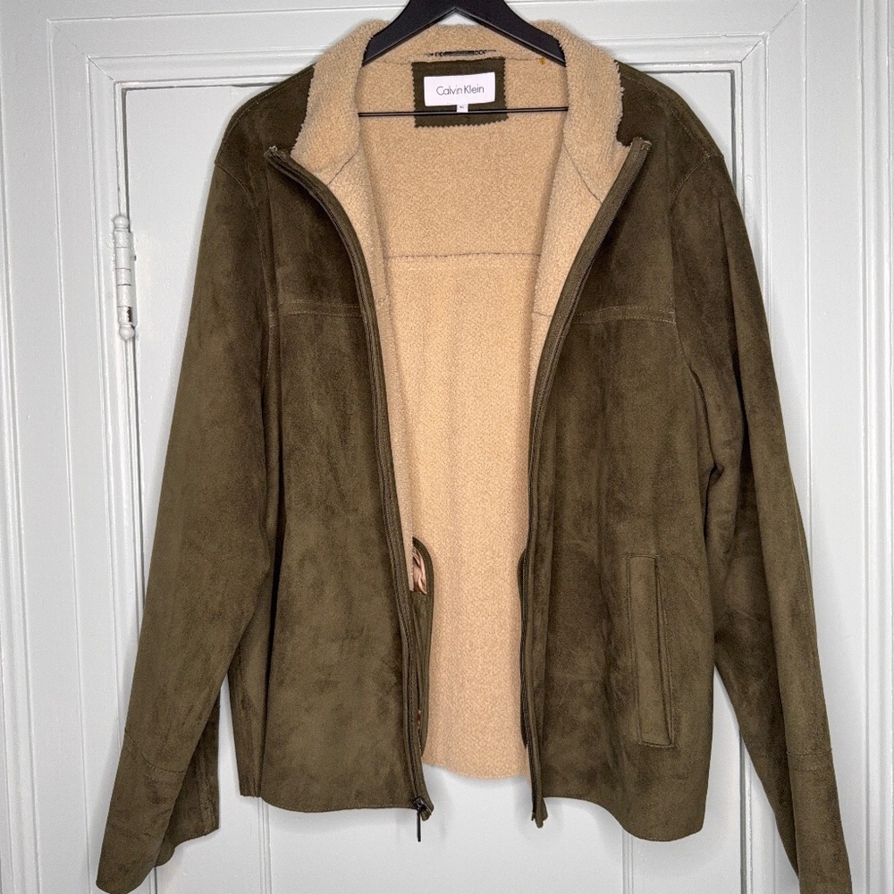 Calvin Klein Suede/Sherpa Jacket